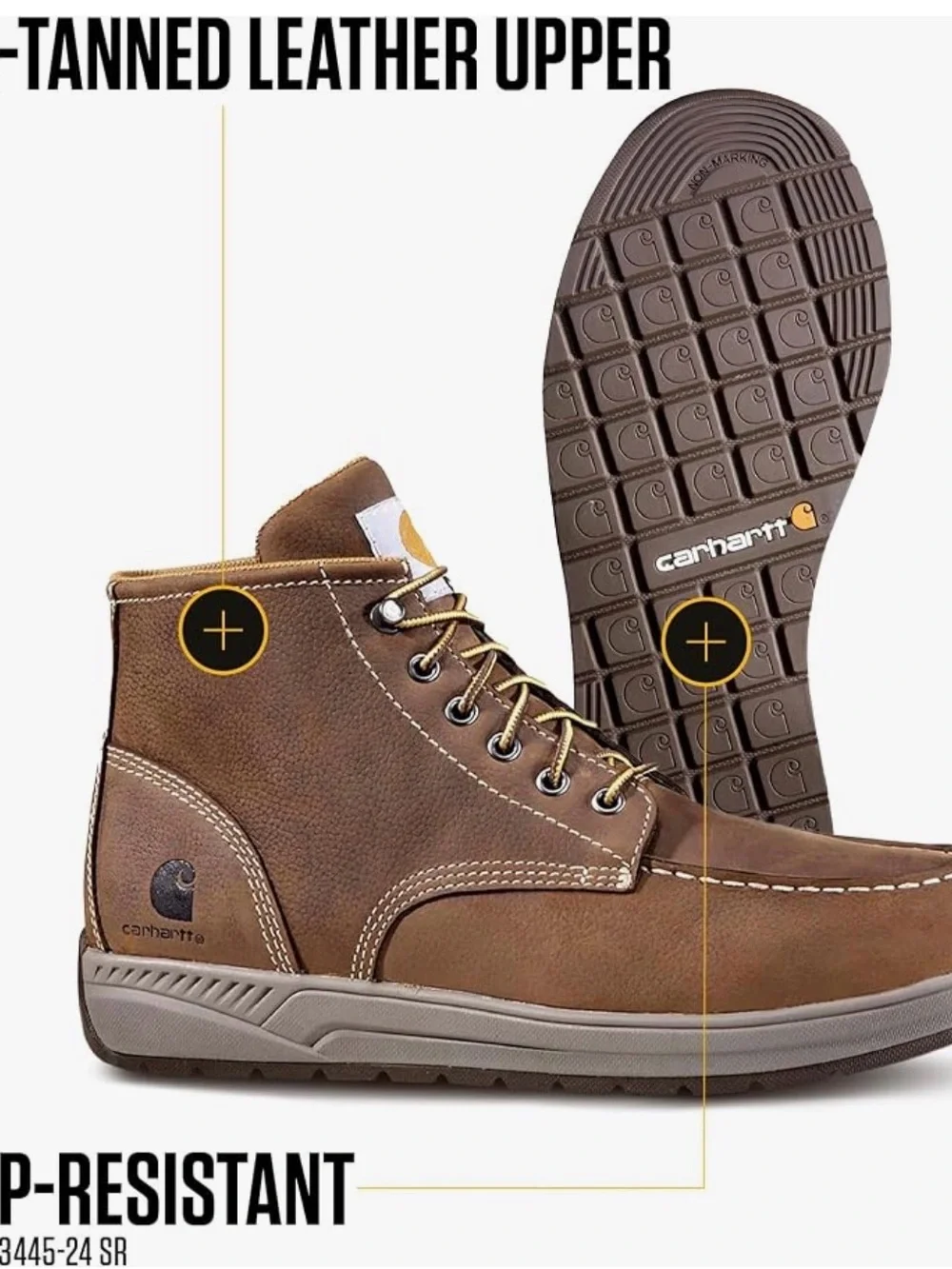 Carhartt Brown Men's Chukka Work Boots with Tan Outsole